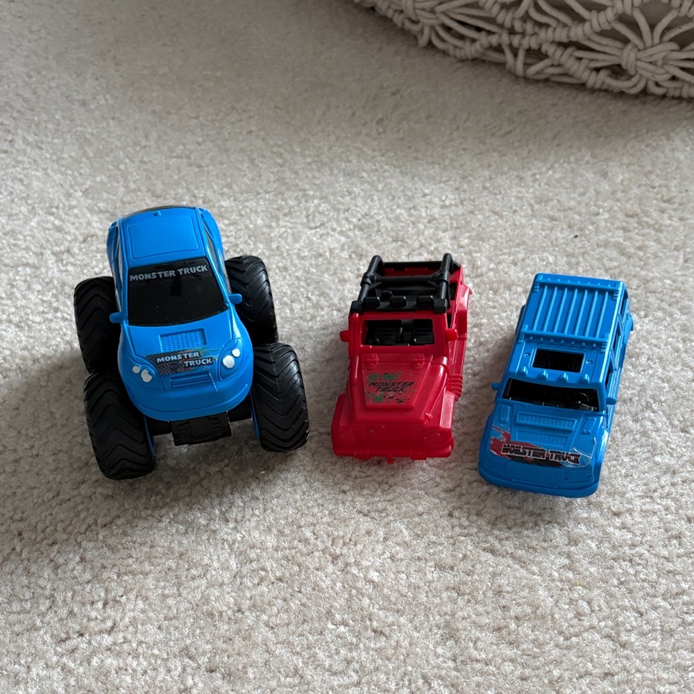 Monster Truck Toy Set - Blue and Red